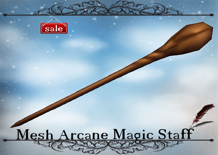 SINGLE Mesh Arcane Magic Staff v. 17