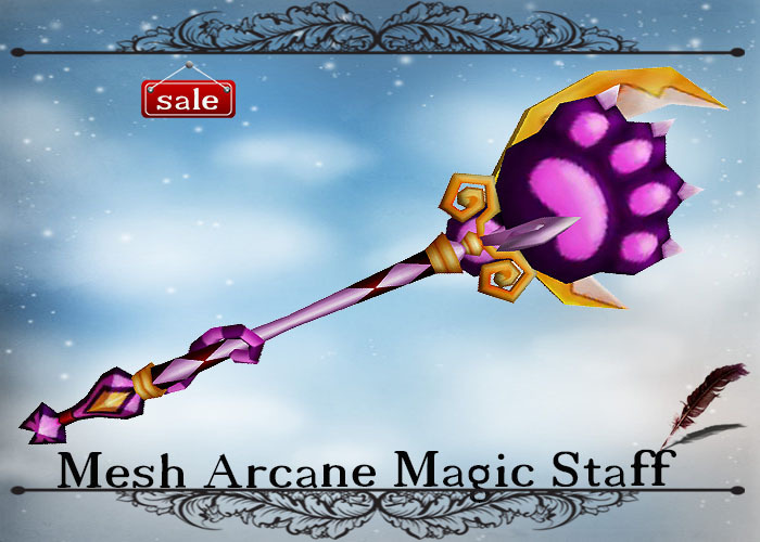 SINGLE Mesh Arcane Magic Staff v. 18