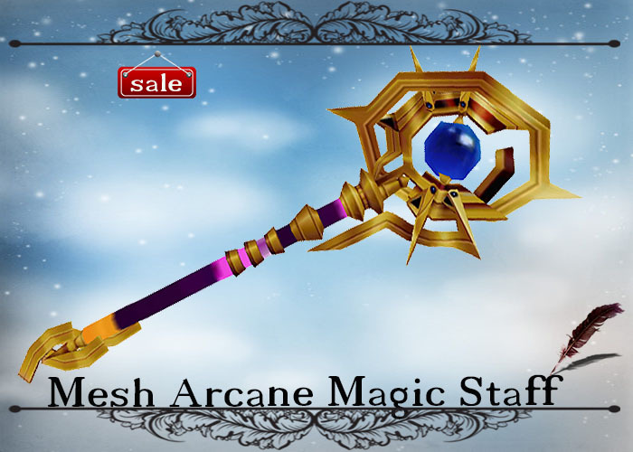 SINGLE Mesh Arcane Magic Staff v. 19