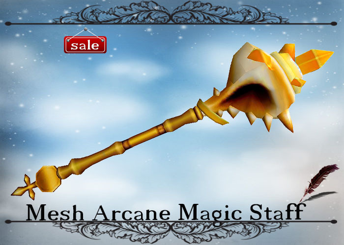 SINGLE Mesh Arcane Magic Staff v. 24