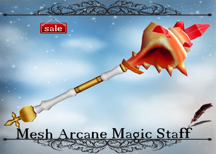 SINGLE Mesh Arcane Magic Staff v. 25