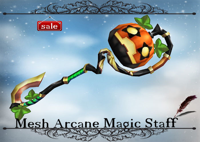 SINGLE Mesh Arcane Magic Staff v. 27