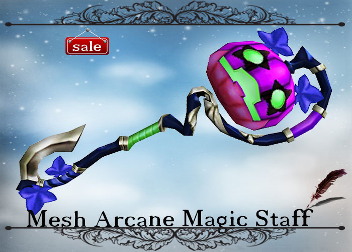 SINGLE Mesh Arcane Magic Staff v. 30