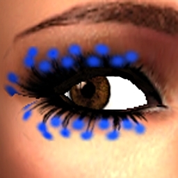 * GuTi eye lashes fur blue extravagant Wimpern