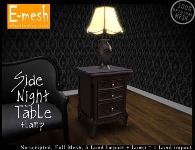 E-mesh: Antique Night Side Table