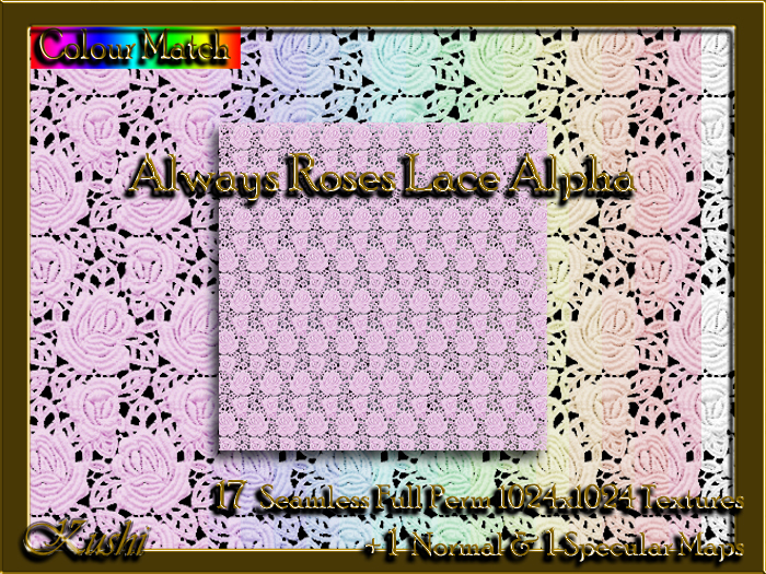 Always Roses Lace ALPHA Textures