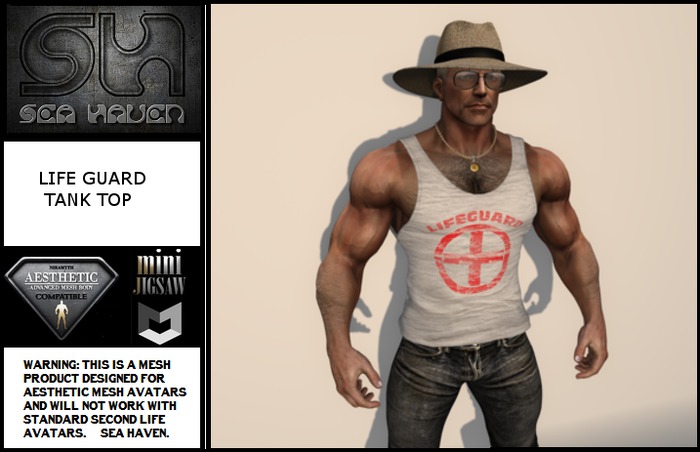 LIFE GUARD Tank Top - Fitted Mesh