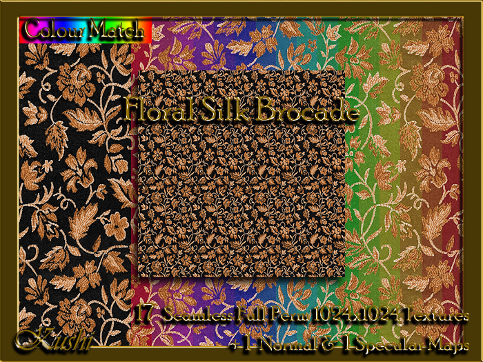 Floral Silk Brocade Textures