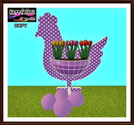 Easter - Purple Chicken Planter