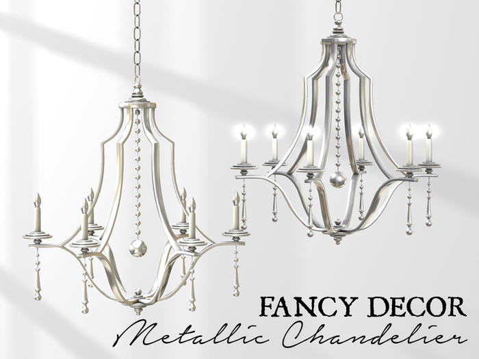 Fancy Decor: Metallic Chandelier (silver)
