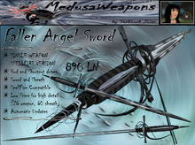 ~ Medusa Weapons ~ Fallen Angel Single Sword SpellFire (Boxed)