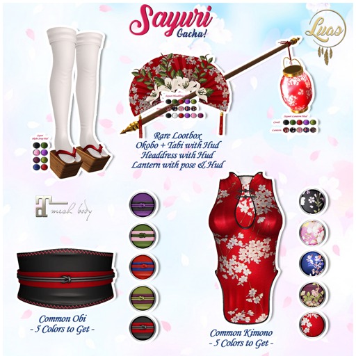 Luas Sayuri Obi Blue & Coral