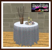 Easter - Blue Table Vase and Candles