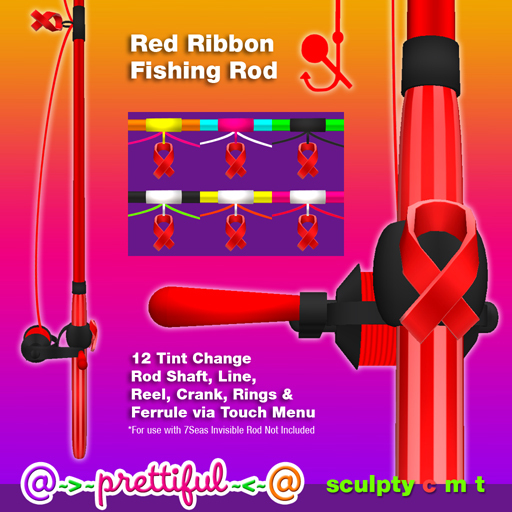 @~>~ PrettiFuL ~<~@ Fishing Rod [ Red Ribbon ] Tint Scripted