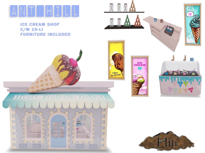 Ant Hill Ice Cream Shop [BLUE] 