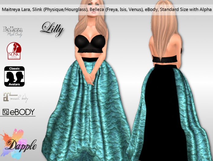 Dapple- Lilly Gown- Green/Black [boxed]
