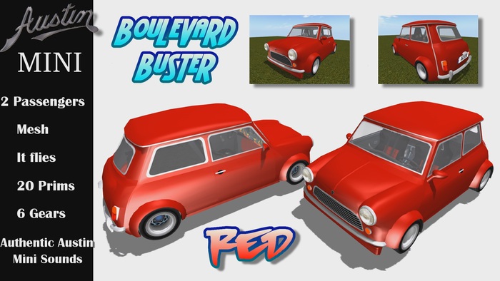 Austin Mini Red "Boulevard Buster"