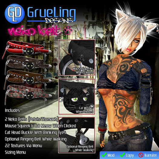 GrueLing Designs - Neko Belt