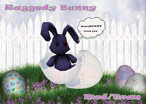 Easter Raggedy Bunny Purple-Boxed