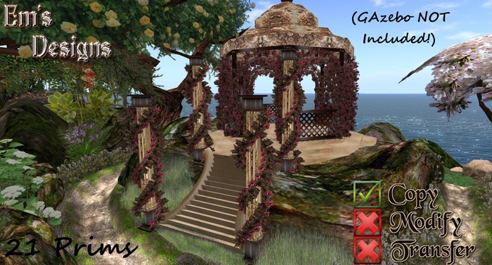 !Em Geranium Pillars & Staircase