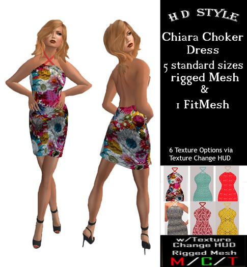 Chiara Choker Dress with Texture Change HUD
