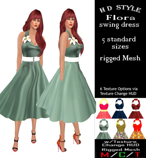 Flora dress with Texture Change HUD