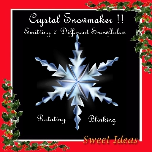 Sweet Ideas * Xmas Crystal Snowmaker Topper w/Bling