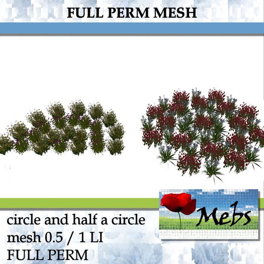 circle and half a circle of plants