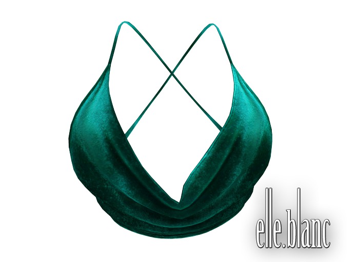 EB cowl top velvet emerald