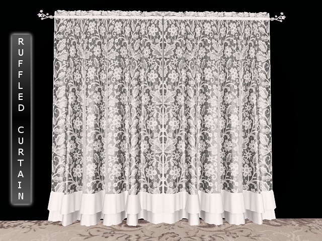 Ruffled Curtain - Lace1 - Double-Retractable