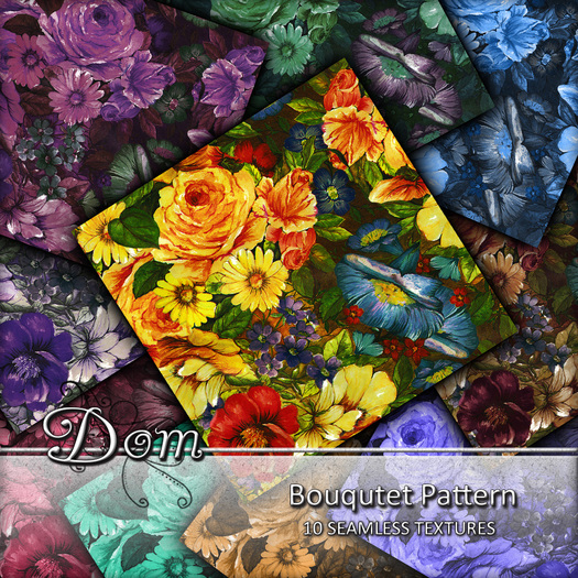 Dom ~ Seamless Bouquet Textures