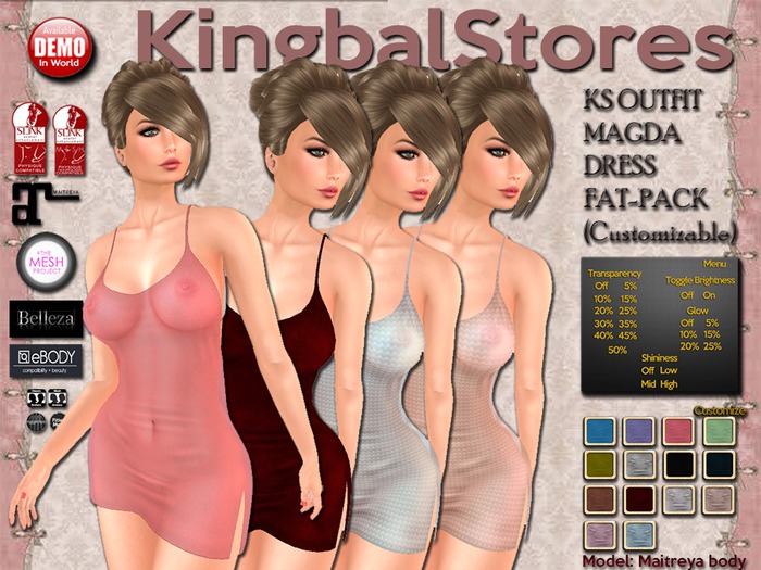 KS OUTFIT MAGDA DRESS FAT-PACK (Customizable)
