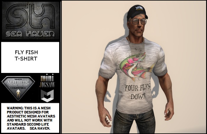 FLY FISH T-SHIRT - Fitted Mesh