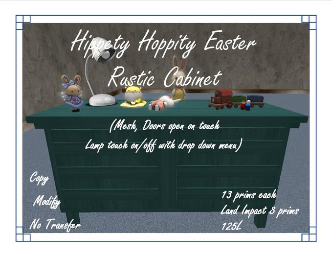 Hippety Hoppity Easter Rustic Cabinet