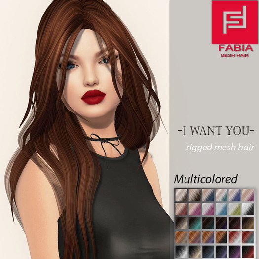 -FABIA- Mesh Hair  <I want you> Multicolored Tones
