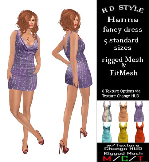 Hanna fancy dress with Texture Change HUD