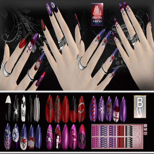 Meshnails VIOLA (vista bento hands)