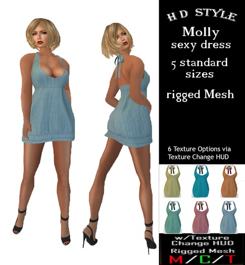 Molly sexy dress with Texture Change HUD