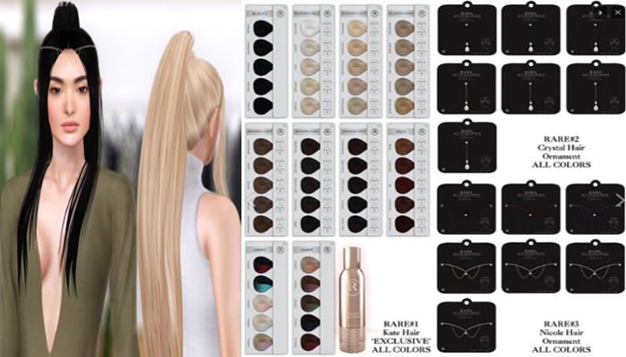 RAMA.ACCESSORIES - Crystal Hair Ornament 'Navy' Rezz Me