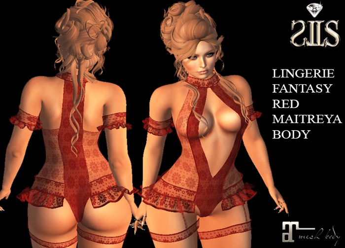 :::LS DIAMOND RED LINGERIE FANTASY MAITREYA