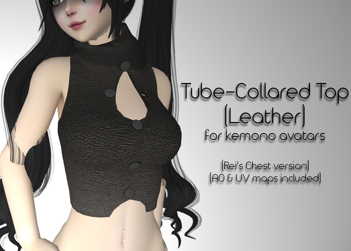 LMF Kemono Tube-Collared Top (Leather) (Rei's Chest)