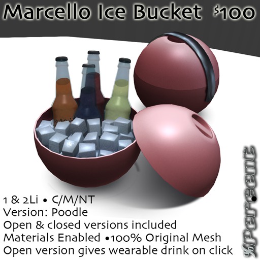 %Marcello Ice Bucket (poodle) *MESH* Delivery Box