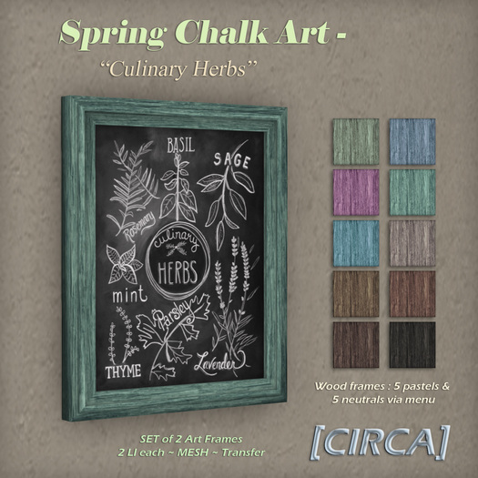 [CIRCA] - Spring Chalk Art - "Culinary Herbs"