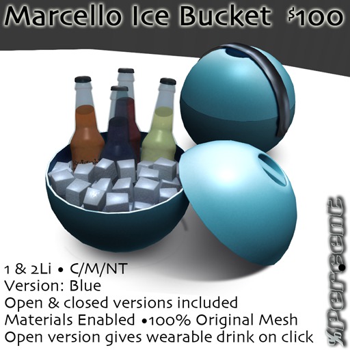 %Marcello Ice Bucket (blue) *MESH* Delivery Box