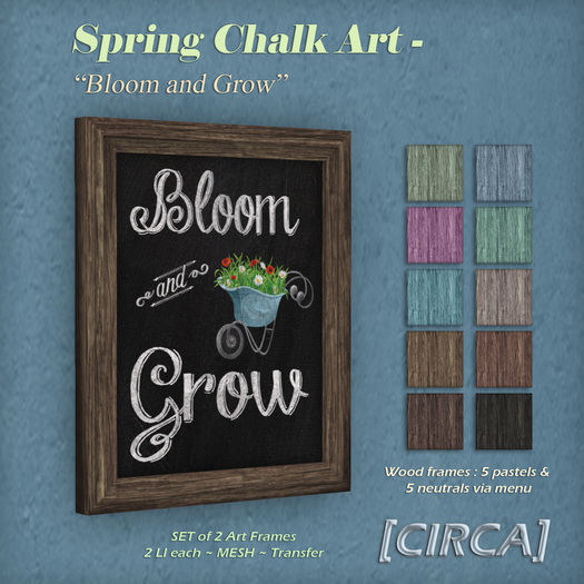 [C.] Pkg - Spring Chalk Art - "Bloom and Grow"