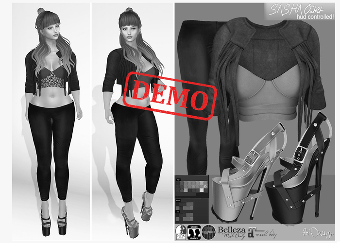 ★SASHA Outfit HUD Controlled!#For Mesh & Classic Avatar!DEMO★