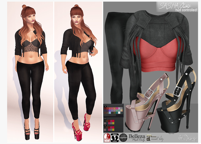 ★SASHA Outfit HUD Controlled!#For Mesh & Classic Avatar!★