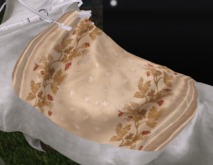 Rococo-nutmeg satin pad (double draped)