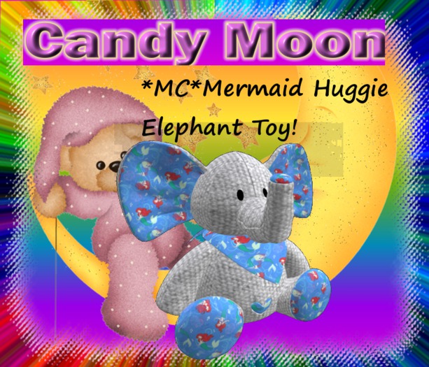 *MC*Plush Mesh Huggie Elephant (Mermaid)