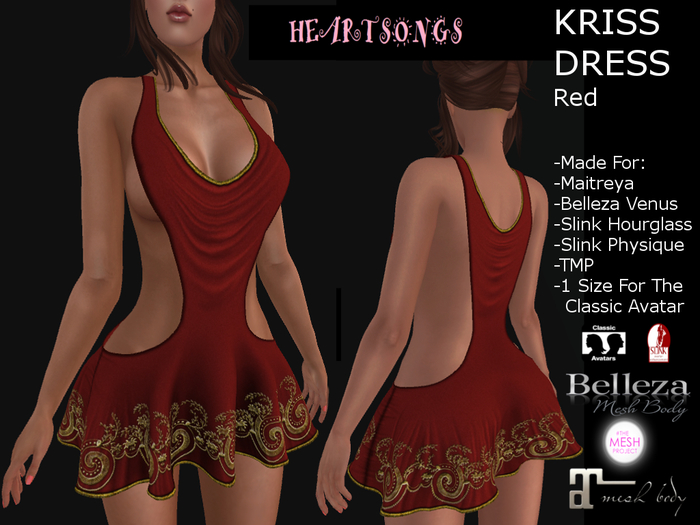 HEARTSONGS- KRISS DRESS RED